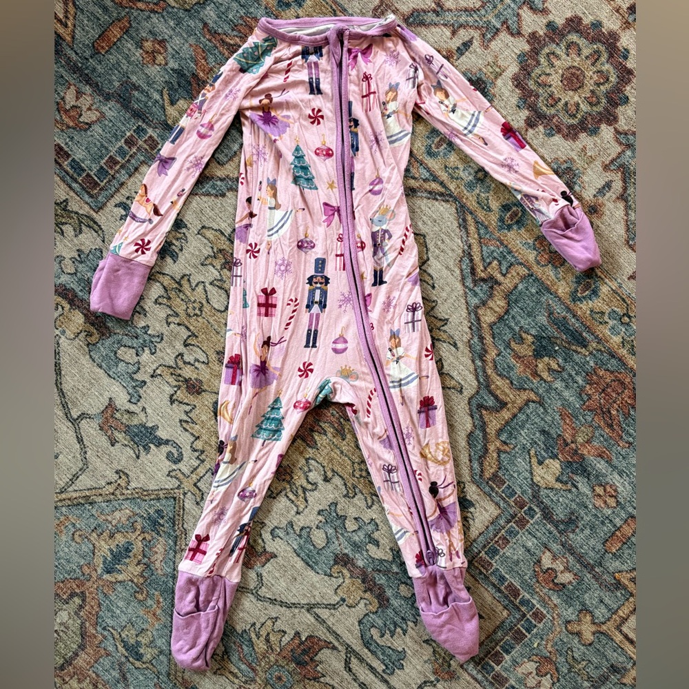 Little Sleepies Nutcracker Holiday Print Footie